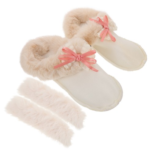 Cozy white plush clog liners - cozy,